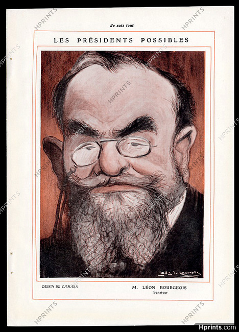 Leal da Camara 1905 Léon Bourgeois, sénateur, caricature