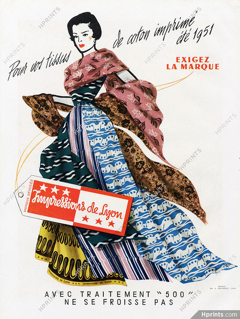 Impressions de Lyon (Textile) 1951