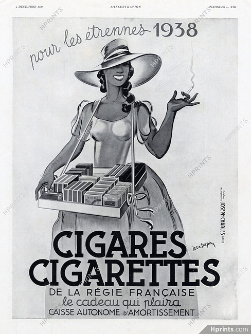 Régie Francaise (Tobacco smoking) 1937 Leon Dupin