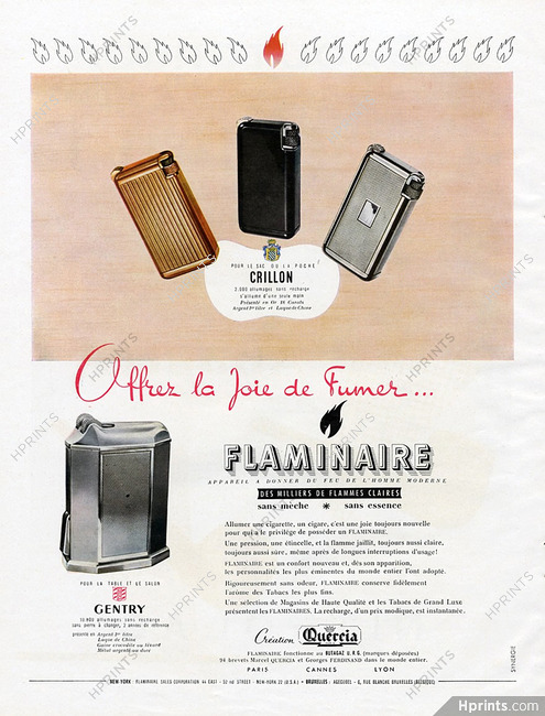 Flaminaire (Lighters) 1949 Gentry