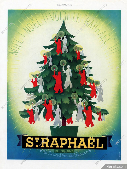 Saint-Raphaël 1939 Phili, Noël, Christmas tree
