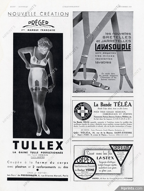 Tullex (Girdles) 1935 Stockings Garters