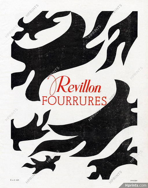 Revillon (Fur clothing) 1949 Label