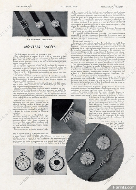 Montres Racées, 1937 - L'Horlogerie Genevoise Guillermin & Cie