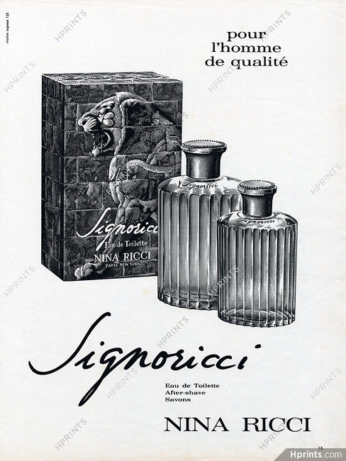 Nina Ricci (Perfumes) 1966 Signoricci