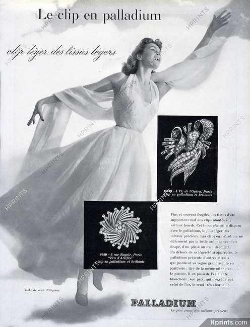 Palladium (Jewels) 1954 Dress Jean d'Argence