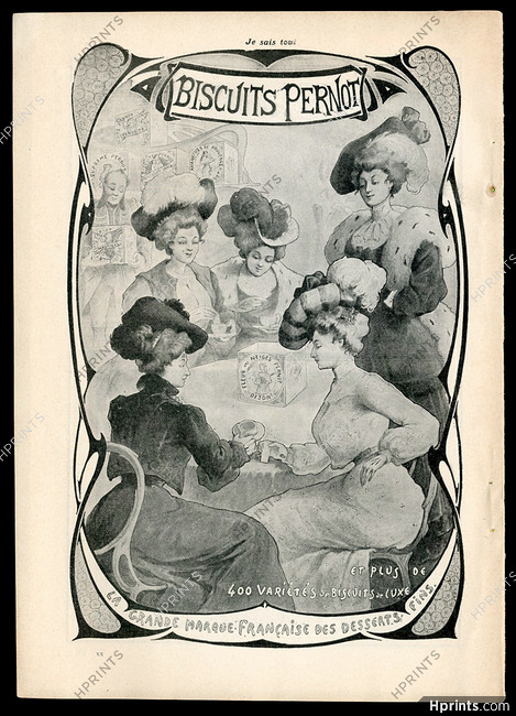 Biscuits Pernot 1905 Art Nouveau