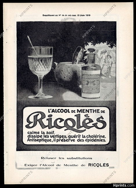 L'ALCOOL DE MENTHE - Ricqlès