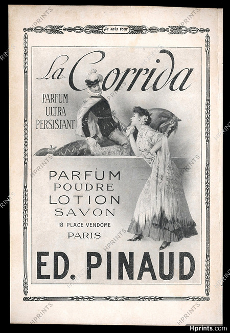 Pinaud (Perfumes) 1908 "La Corrida"