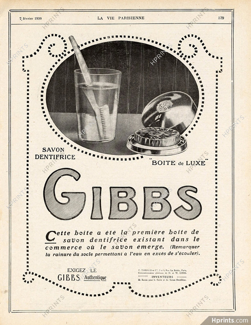Gibbs (Cosmetics) 1920