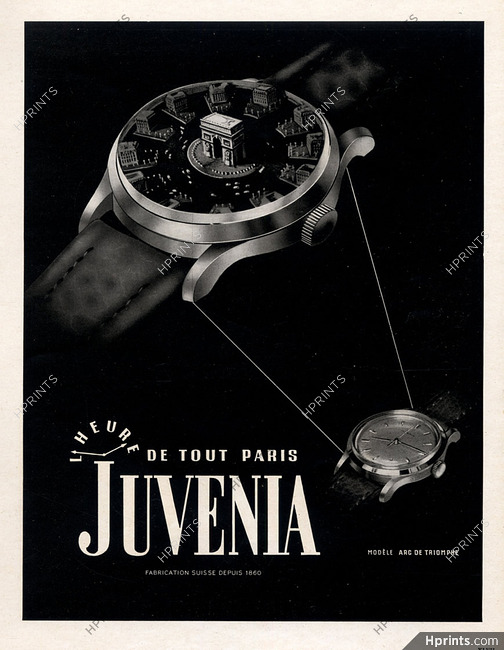 Juvenia (Watches) 1948 Arc de Triomphe