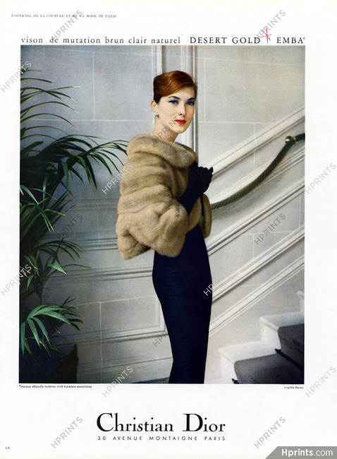 Christian Dior (Fur Clothing) 1957 Photo Virginia Thoren