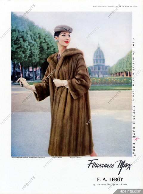 Fourrures Max (Fur clothing) 1957 Photo Virginia Thoren
