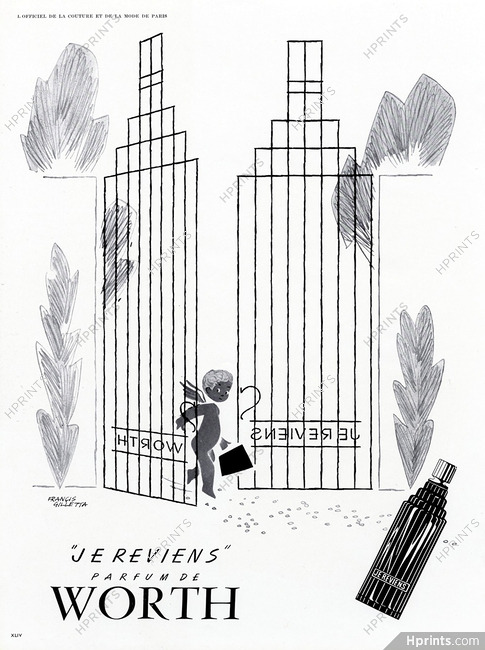 Worth (Perfumes) 1957 Je Reviens, Gilletta