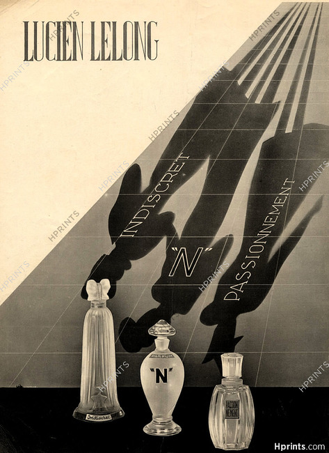 Lucien Lelong (Perfumes) 1940 Indiscret, ''N'', Passionnement