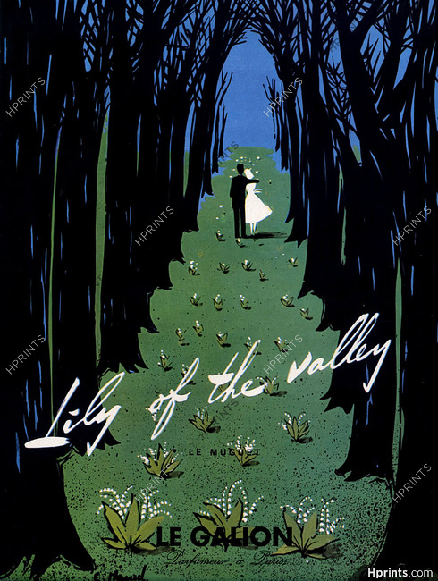 Le Galion (Perfumes) 1950 Lily of the Valley, Lovers, Maurel
