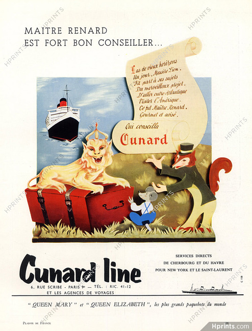 Cunard Line 1959 Transatlantic Liner