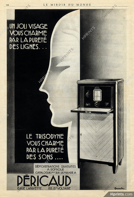 Péricaud (Music) 1930 Frock, Trisodyne, Art Deco style