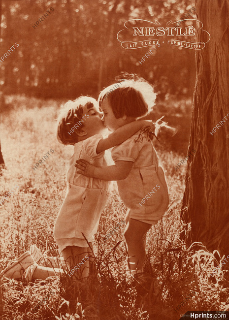 Nestlé (Chocolates) 1940 children, kiss