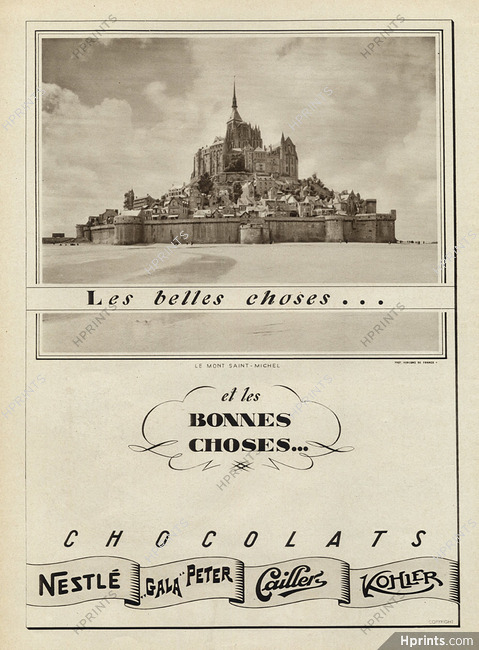 Gala Peter (Chocolates) 1936 Mont Saint-Michel, Kohler & Nestlé