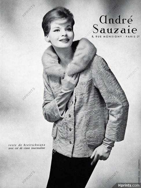 André Sauzaie (Fur clothing) 1960 Photo Seeberger