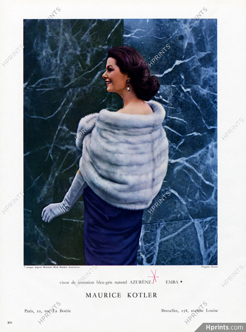 Maurice Kotler (Fur clothing) 1960 Photo Virginia Thoren