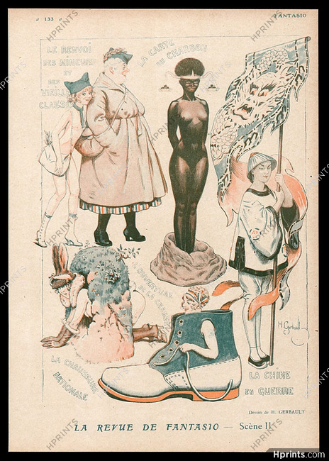 Gerbault 1917 ''La Revue de Fantasio - Scène II'' Costumes