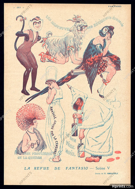 Henry Gerbault 1917 ''La Revue de Fantasio - Scène V'' Costumes Disguise