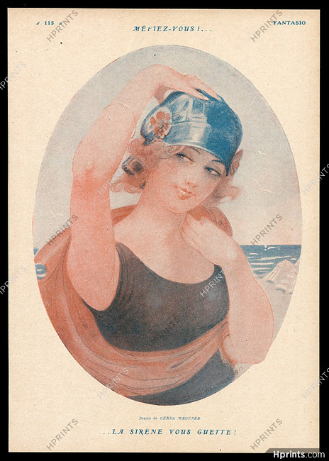 Gerda Wegener 1917 bathing beauty