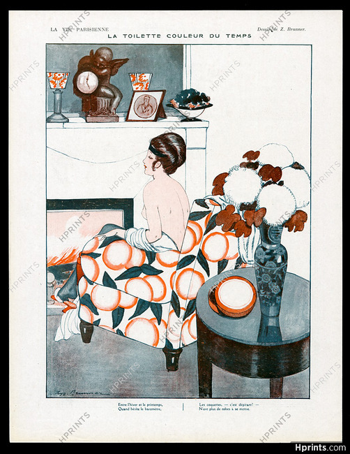 Zyg Brunner 1918 "La Toilette Couleur du Temps" Decorative arts