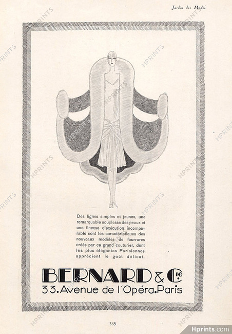 Bernard & Cie 1926 Fashion Illustration