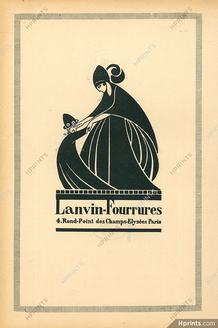 Jeanne Lanvin 1927 Lanvin-Fourrures, Iribe