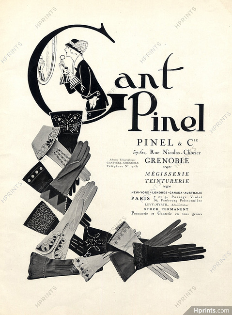 Pinel & Cie (Gloves) 1923