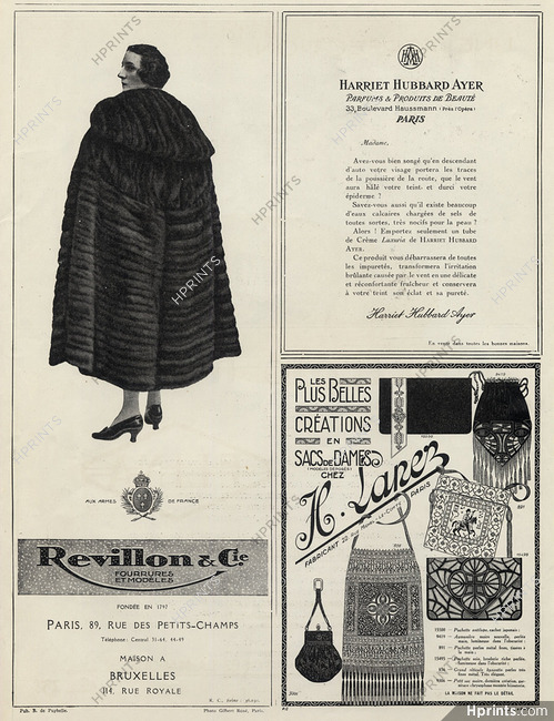 Revillon & Lanez (Handbags) 1924 Fur Coat
