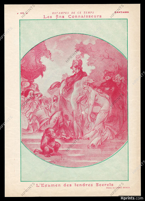 Louis Morin 1921 ''L'Examen des Tendres Secrets'' Sexy Masquerade ball