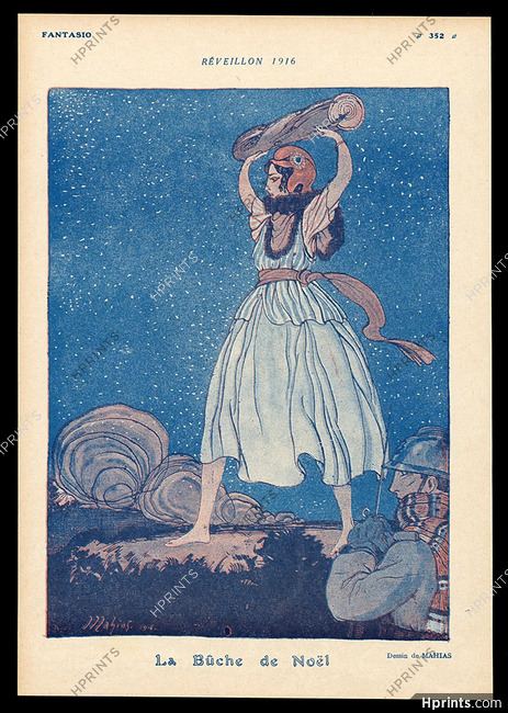Robert Mahias 1917 ''La Buche de Noel'' Marianne