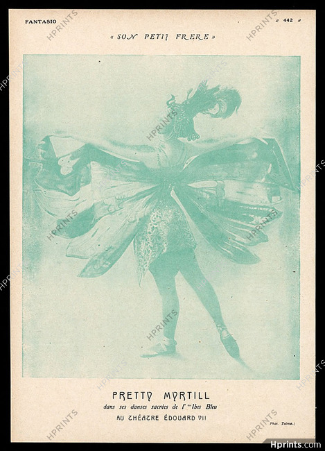 Pretty Myrtill 1917 ''Ibis Bleu'' Dancer Music Hall, Cabaret