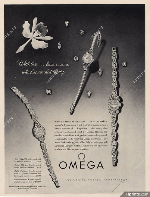 Omega Diamond Watches 1954
