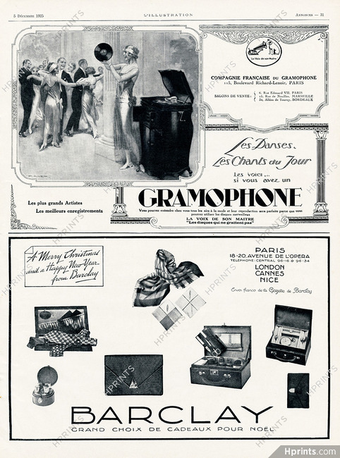 Gramophone (Music) & Barclay 1925 F. Auer Dancer Dance