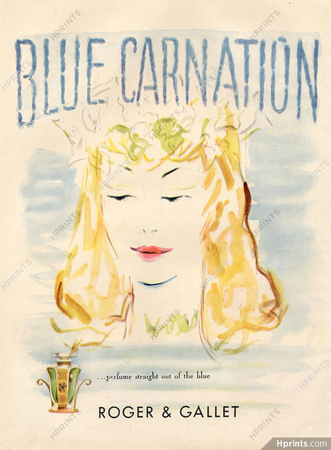 Roger & Gallet 1947 ''Oeillet Bleu'' Blue Carnation