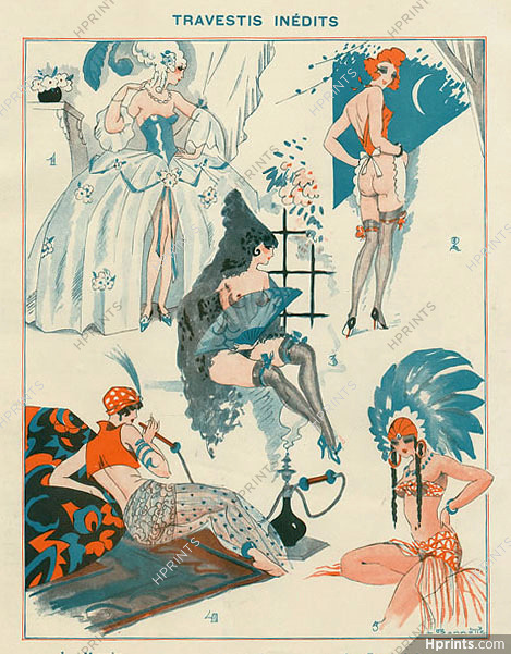 Travestis Inédits, 1933 - Bonnotte Fancy Dress, Sexy looking girls, Transvestite