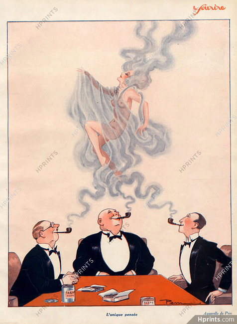 Pem 1928 Smoking Pipe Nude