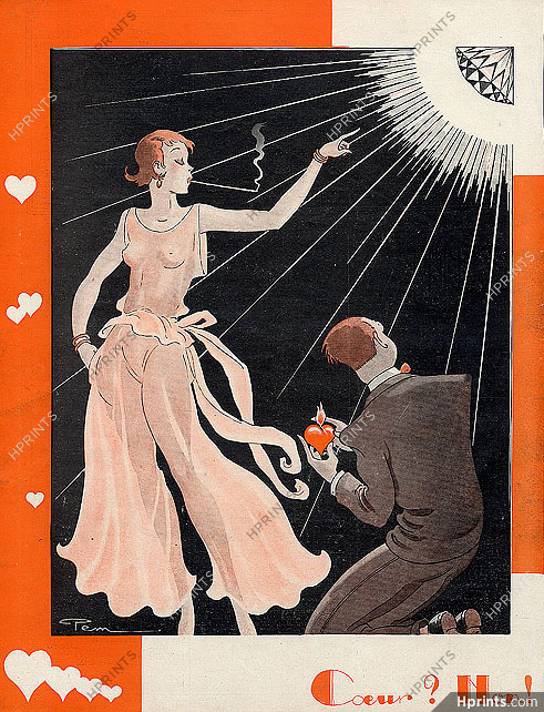 Pem 1932 Proposal Diamond Cigarette Holder Pajamas