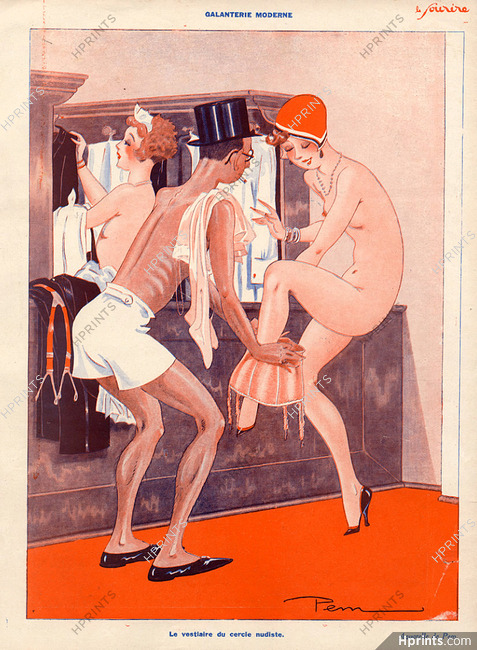 Le Vestiaire du Cercle Nudiste, 1929 - Pem Nude Girdle