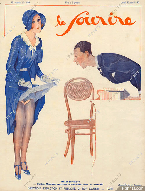 Leonnec 1930 Stockings, At the lace trader