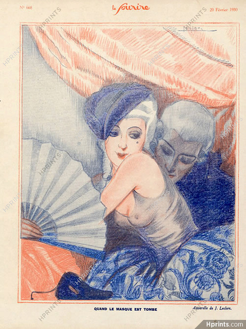 Jacques Leclerc 1930 Masquerade Ball, Lovers