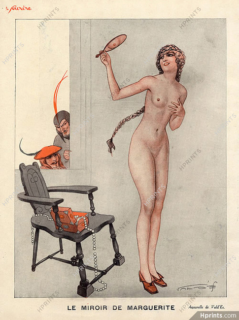 Vald'Es 1931 Sexy Girl Nude
