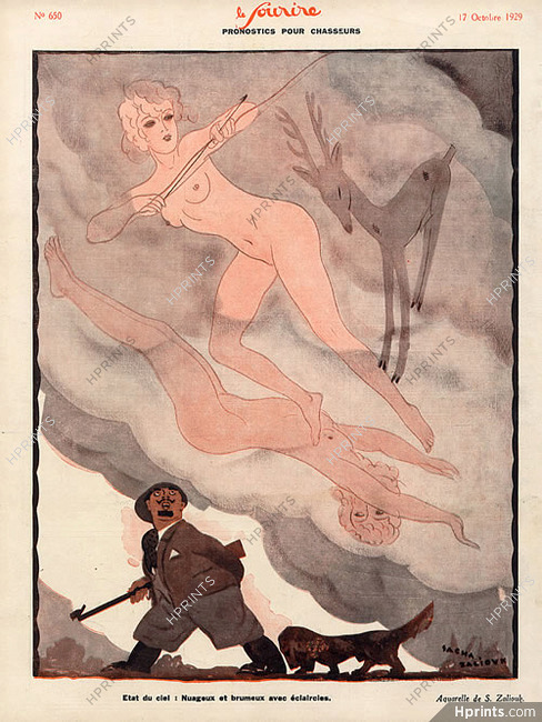 Sacha Zaliouk 1929 Nude, Huntress