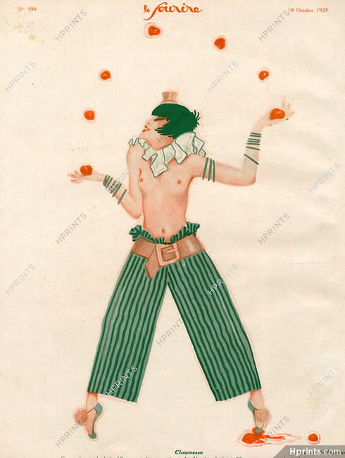 Jaquelux 1928 Topless Juggler, Circus