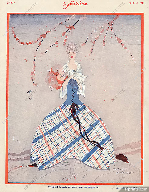 Robert Polack 1930 Summer Dress, Fashion Illustration